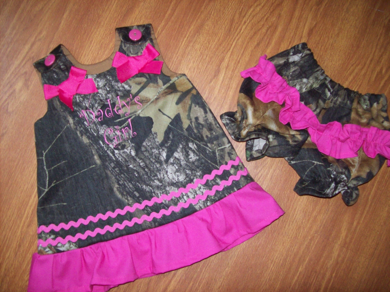 Custom BOUTIQUE Daddy's Girl Camo camouflage Dress bloomers or Pants