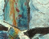 Mixed media original abstract painting Passage 30