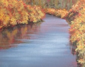 River landscape original painting Trinity River 3