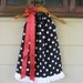 Black Polka Dot Pillowcase Dress with Red Ribbon - sizes 3m to 6T.....PERFECT for COLLEGE FOOTBALL