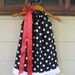 Black Polka Dot Pillowcase Dress with Red Ribbon - sizes 3m to 6T.....PERFECT for COLLEGE FOOTBALL