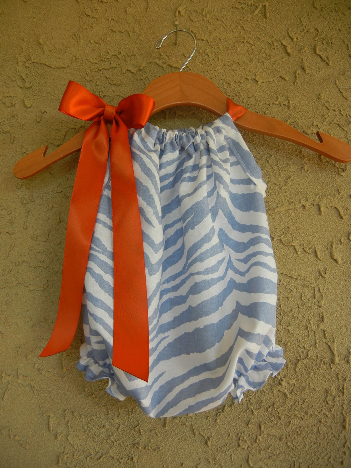 Monogrammed Orange Paisley Bubble Romper - sizes 3m - 24m....PERFECT for AUBURN Fans and Fall