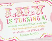 CARNIVAL INVITATION - Printable 5"x7" Invitation - Birthday - Circus Party - DIY Cute Carinval Collection - by Make Life Cute