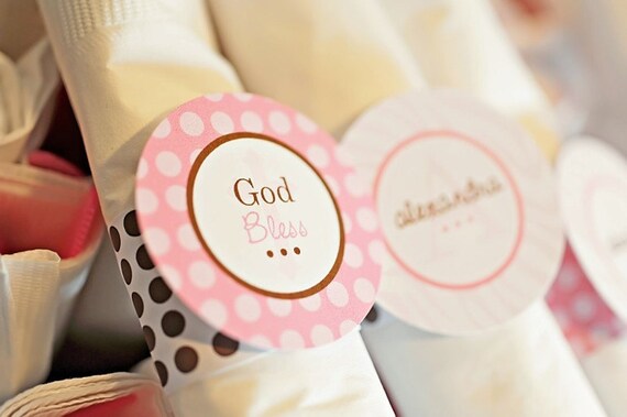 ZEBRA - Printable 2" Party Circles - Baptism, Christening, Dedication, or Communion - DIY Zebra Baptism Collection - by Make Life Cute Il_570xn