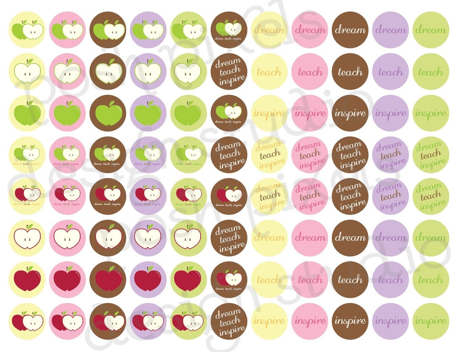 TEACHER GIFT - Printable Teacher Appreciation Candy Stickers - DIY Dream, Teach, Inspire Collection - by Make Life Cute