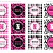 PARTY CIRCLES - Printable Bachelorette Party Circles - 2 inch - Hot Pink Zebra Print - DIY Zebra Collection - by Make Life Cute