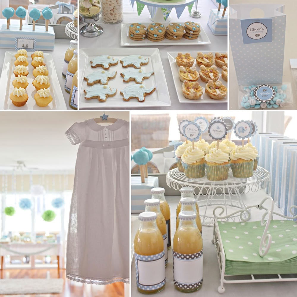 ELEPHANT - Mini Printable Party Pack - Baptism, Christening, Dedication, Communion - DIY Elephant Christening Collection - by Make Life Cute