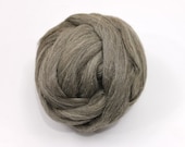 Gray Suffolk Wool - Undyed Roving for Spinning or Felting (8 oz)