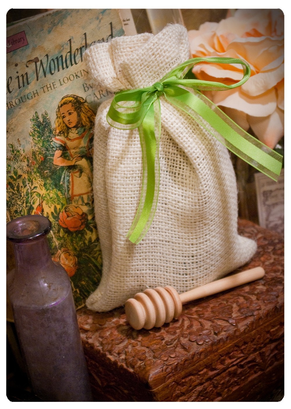 absinthe honey - infused gourmet honey made w/ wormwood, licorice, spearmint, star anise and love - 8 oz bottle of green fairy honey