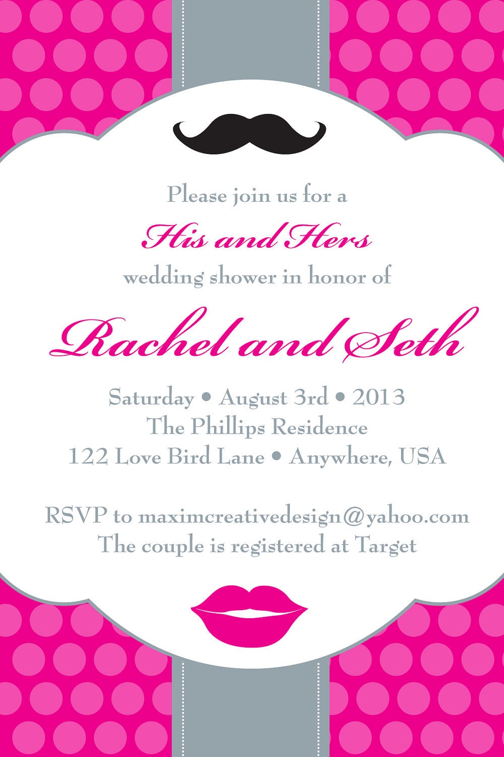 DIY Printable Invitation - Engagement Party, Wedding invitation, Mustache Invitation, Couples Shower Invitation, Mustache Party