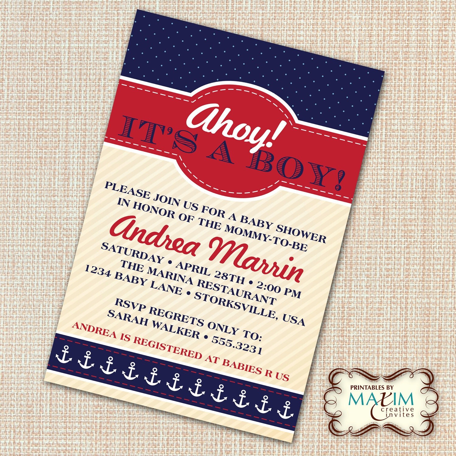 diy printable invitation baby shower by maximcreativeinvites diy nautical baby shower decorations 1500x1500 diy printable invitation baby shower by maximcreativeinvites diy nautical baby shower decorations 1500x1500