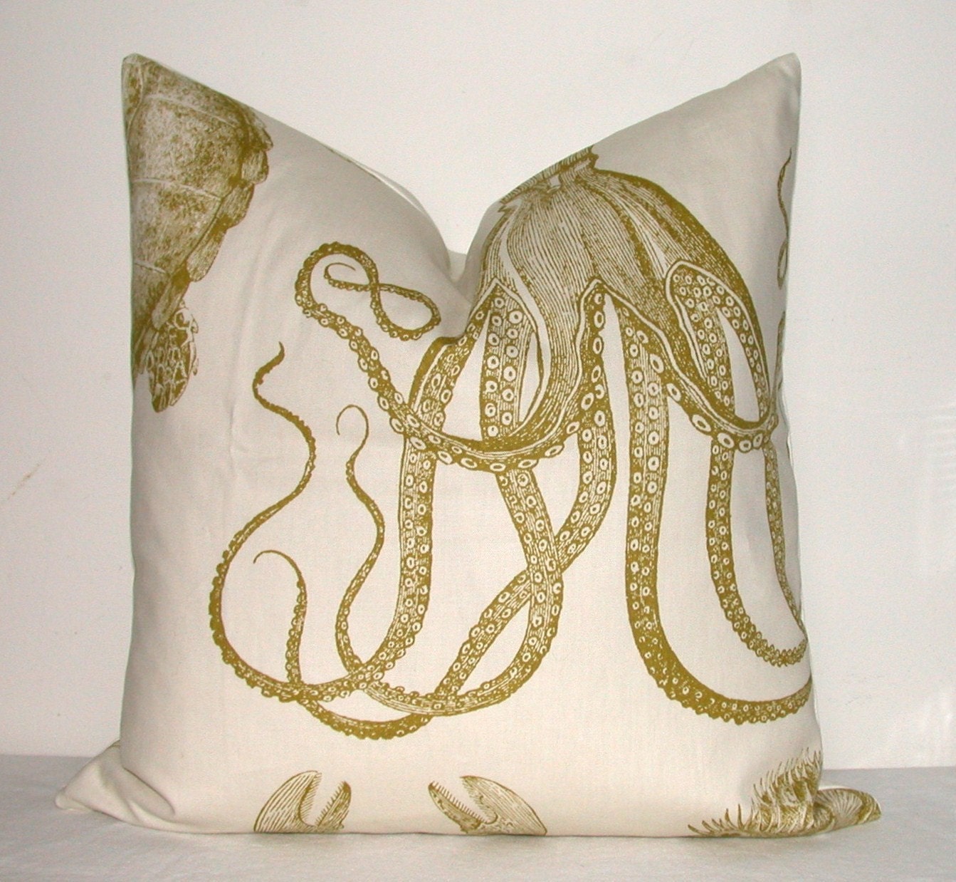 Designer Pillow - Decorative Pillow - Throw Pillow - Sea Creature - 18x18 inch - Nautical