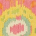 Set of Two - Beautiful Decorative Pillows - Suzani - Ikat Print - On Both Sides - 17x17 inch - Pink - Green - Throw Pillows - Toss Pillows