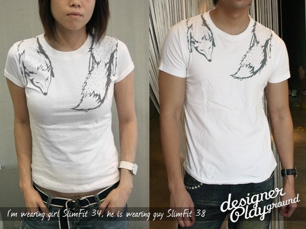 Fox Fur Tshirt - Faux Fur Tee - Fake Won't Kill - SIZE: Guy Slim Fit 38