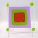 Neon Lavender Ice fused glass sushi dish