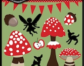 Woodland Fairy Party Theme Graphics for Invitations, web design, crafts and more Commercial Use included