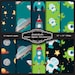 Outer Space Digital Paper Pack perfect for stationary, buttons, coasters, prints, packaging design, labels, gift paper