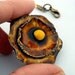 Brown Flower necklace Ceramic Floral Pendant