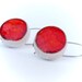 Red Geometric earrings ceramic jewelry
