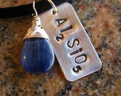 Kyanite and Sterling Silver Necklace - Aluminosilicate Al2SiO5 Geochemistry Metamorphic Petrology