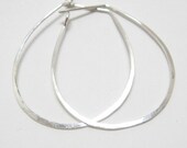 Ophelia handmade earrings - sterling silver teardrops -  by lotusstone on etsy