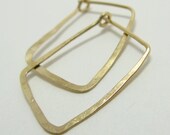 Ophelia handmade earrings - small rectangles yellow gold filled by lotusstone on etsy