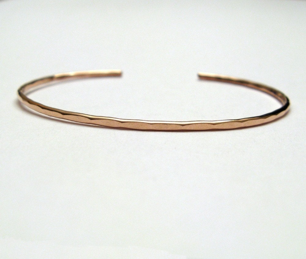 Thin Ophelia Cuff, Rose gold filled, custom size, handmade cuffs by lotusstone on etsy