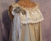 Steampunk Dress Size M L Rag Doll Doily Titanic Eco Tea Dyed Steamship