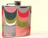 6 oz Stainless Steel Flask - Limited Edition Bold, Graphic Scallops