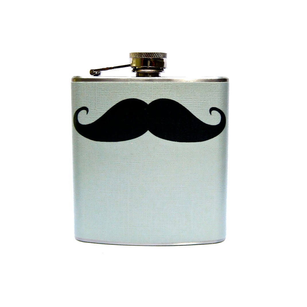 The Original Mustache Love Flask - 6oz Stainless Steel Flask