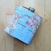 Flask 6 oz Stainless Steel - Map of San Francisco- Bridal Party Wedding Gift Flask