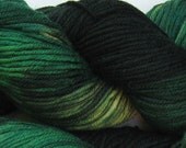 March Hare hand dyed worsted weight yarn, 4ply superwash merino, 100g 220yds - Taiga 4