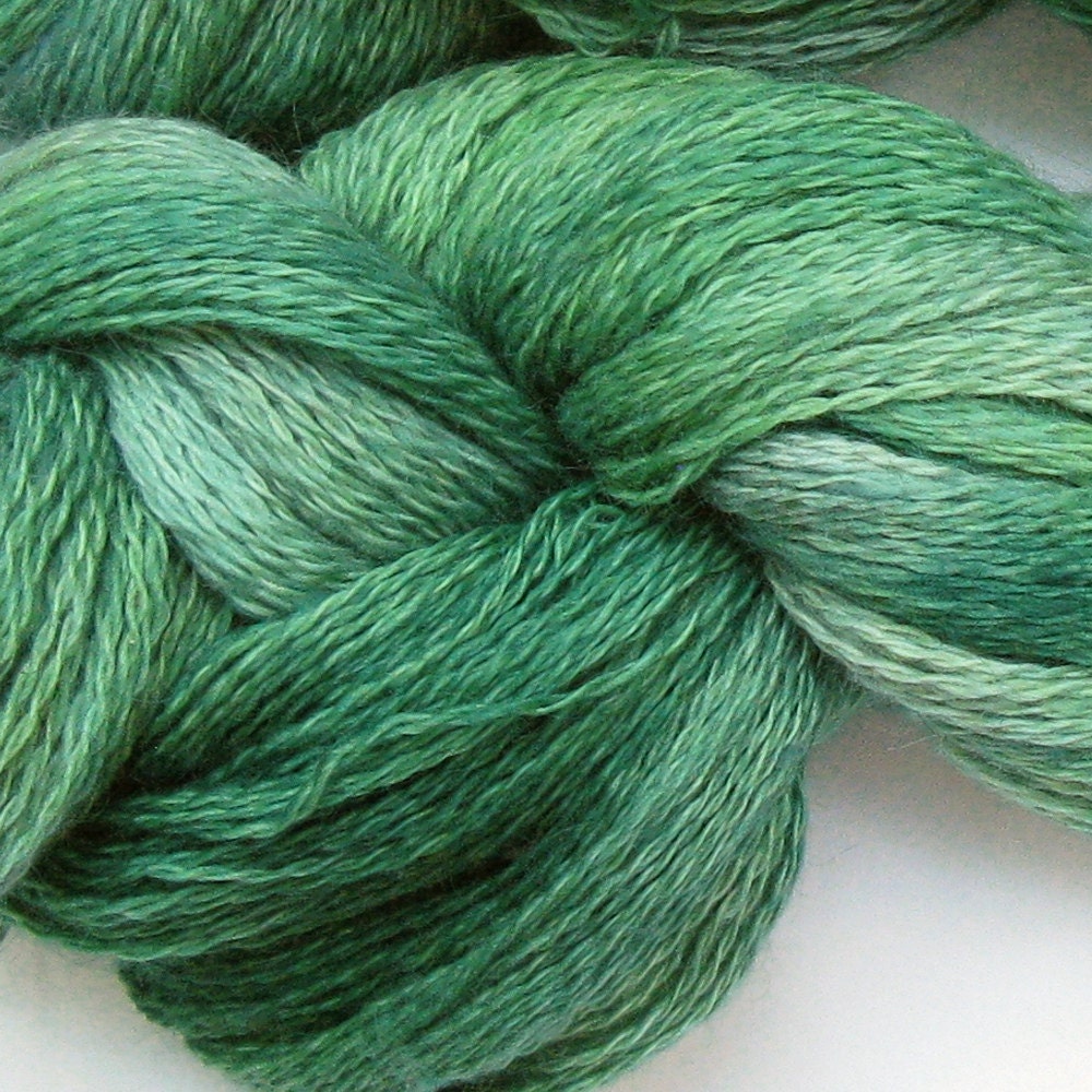 Lace weight yarn kid mohair merino 2ply, 100g, 900yds - Verdant 2