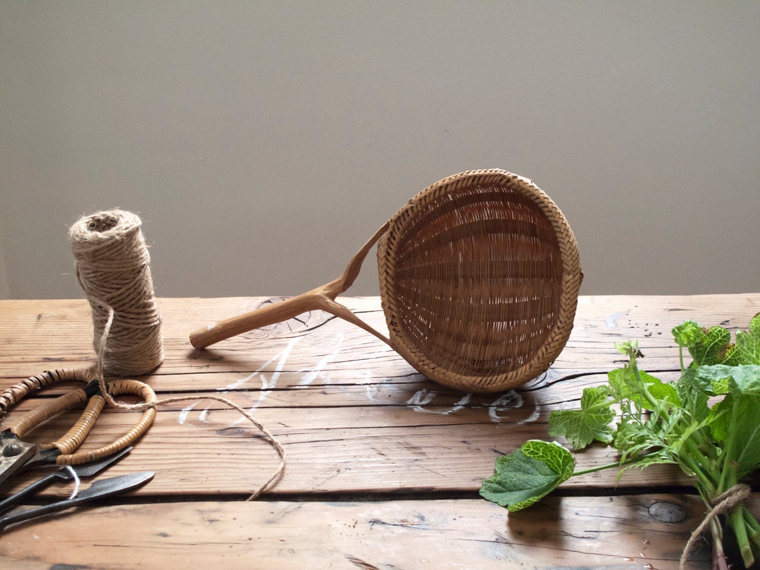 vintage woven minnow net