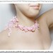 Sakura Hand Sculpted Cherry Blossoms Necklace or Headband