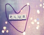 Pink Raver EDC Photograph : PLUR Peace Love Unity Respect Rave EDC Pink Scrabble Tile 8x10 inch
