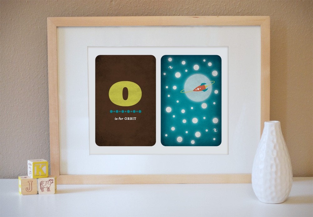 O is for Orbit Alphabet Art Print