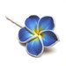 Frangipani Plumeria Blue Yellow and White Bobby Pin Hair Pin