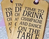 Save the Date Vintage Luggage Tags and Envelope with Love Seal SET of 100