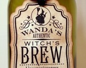 Witch's Brew-Handmade Vintage Luxury Tags/Labels-Set of 6