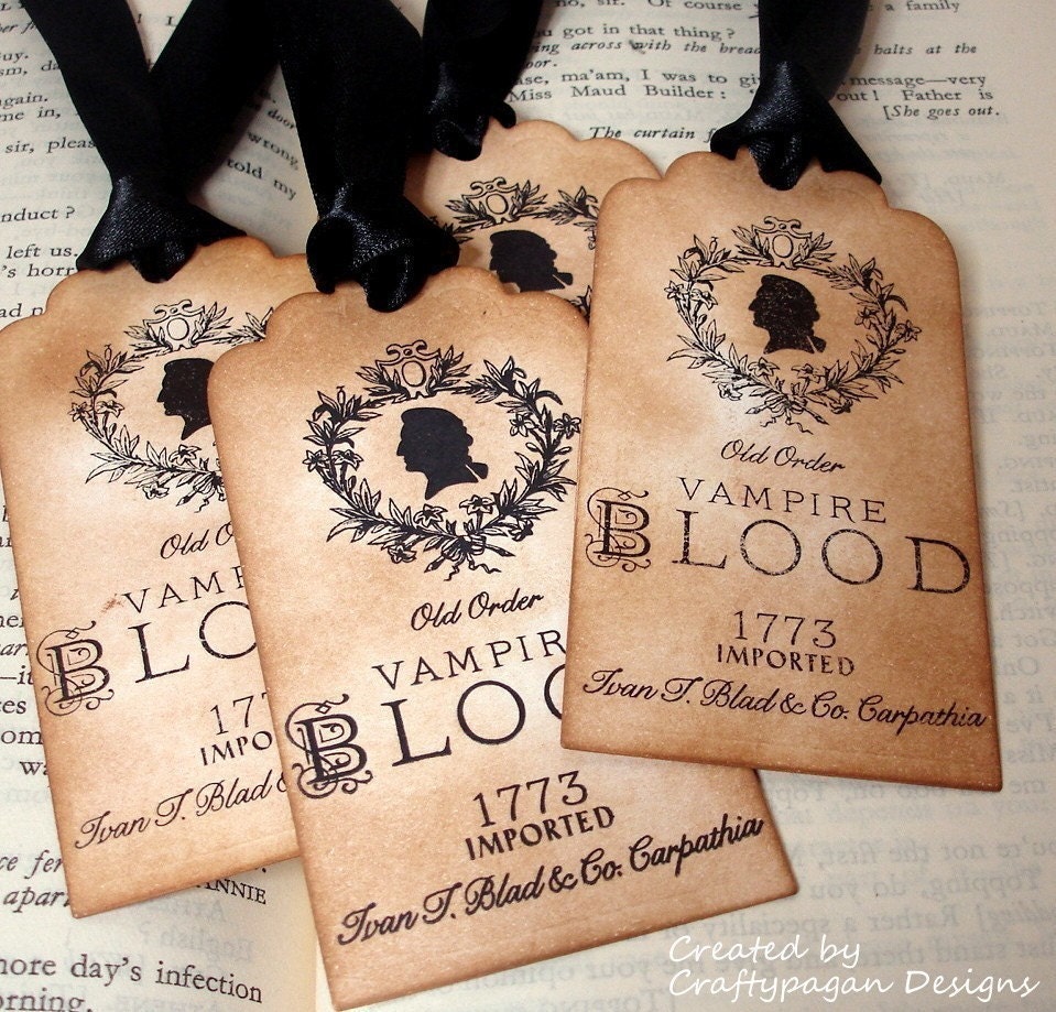 ANY 100 Halloween Tags-Bundle of Lux Tags/Labels for Halloween by Craftypagan Designs