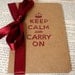 Keep Calm and Carry On in Red-Handmade Vintage Style Altered Moleskine Kraft Cahier-Notebook/Journal/Pocketbook Perfect for Gifts