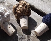 Nautical and Beach Wedding Favours - Set of 5 wedding favours - wine bottle stoppers - Nautical twist