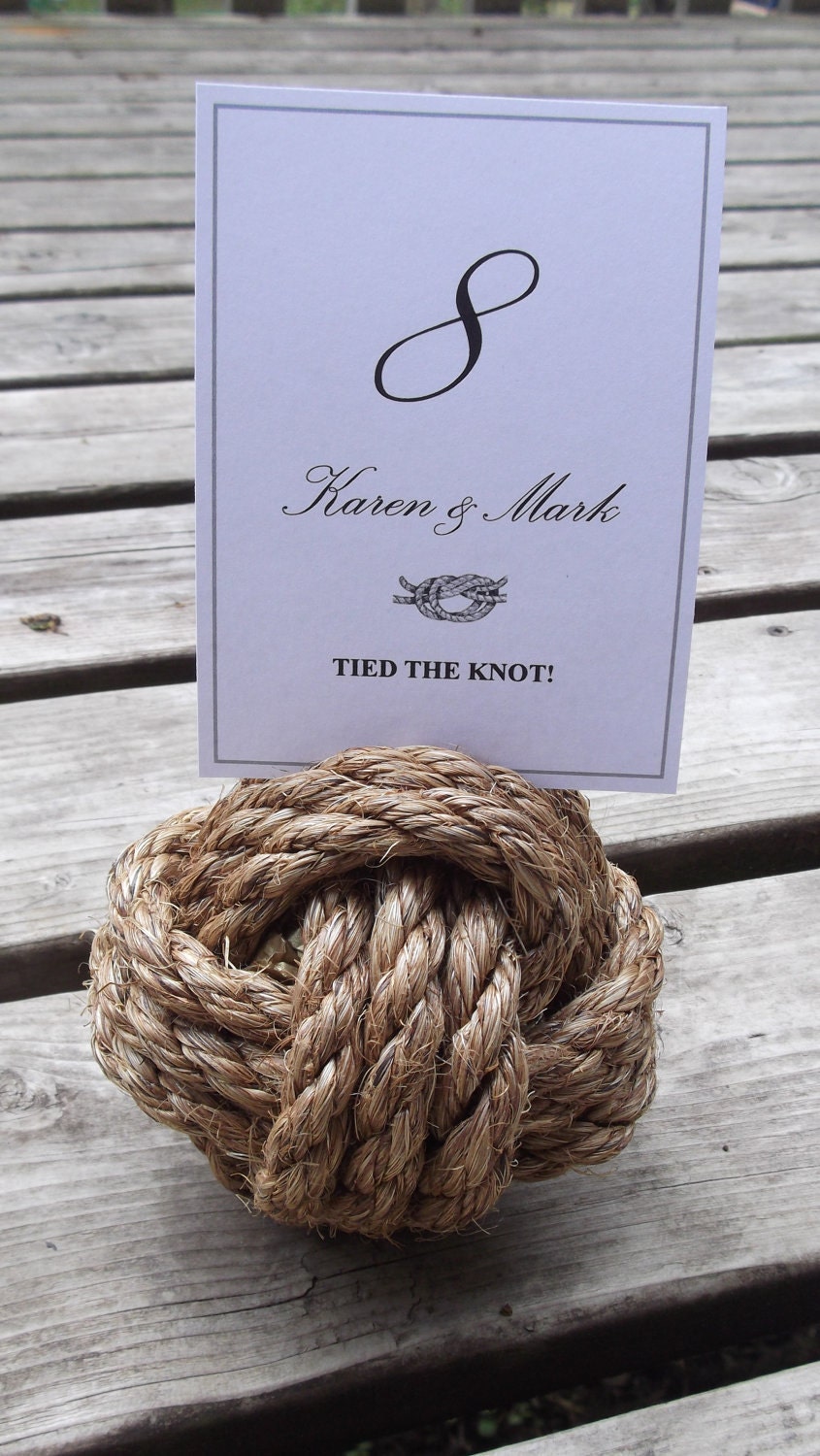 Nautical Wedding - Beach Wedding - 20 Nautical rope table number holders