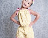 Pillowcase Romper Pattern, Girls Romper Sewing Pattern, Easy PDF Sewing Patterns, Girls, Children, Toddler, Baby, Size 3m-5T "Bree Romper"