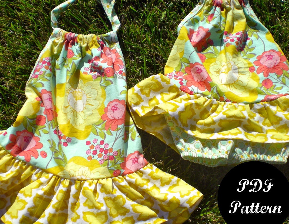 Pillowcase Romper Pattern PDF sewing pattern...The Chelsea Romper 3m-5T, girls baby