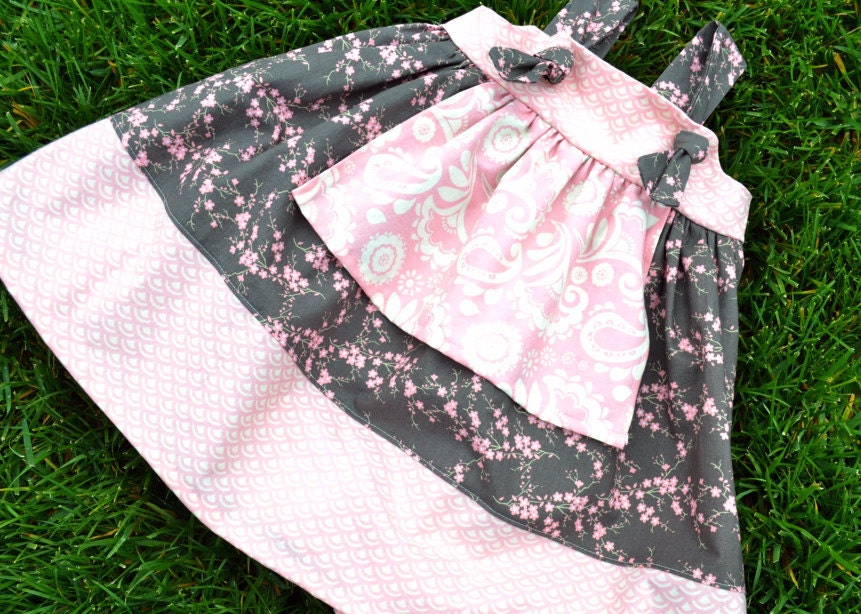 Girls Dress Pattern, Sewing Pattern, PDF, Instant Download, Cute, The Ava Knot Dress, Sizes 6m-12