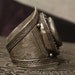 Tribal silver cuff bracelet - old Kuchi jewelry with blue green turquoise - nice patina FREE SHIPPING SALE