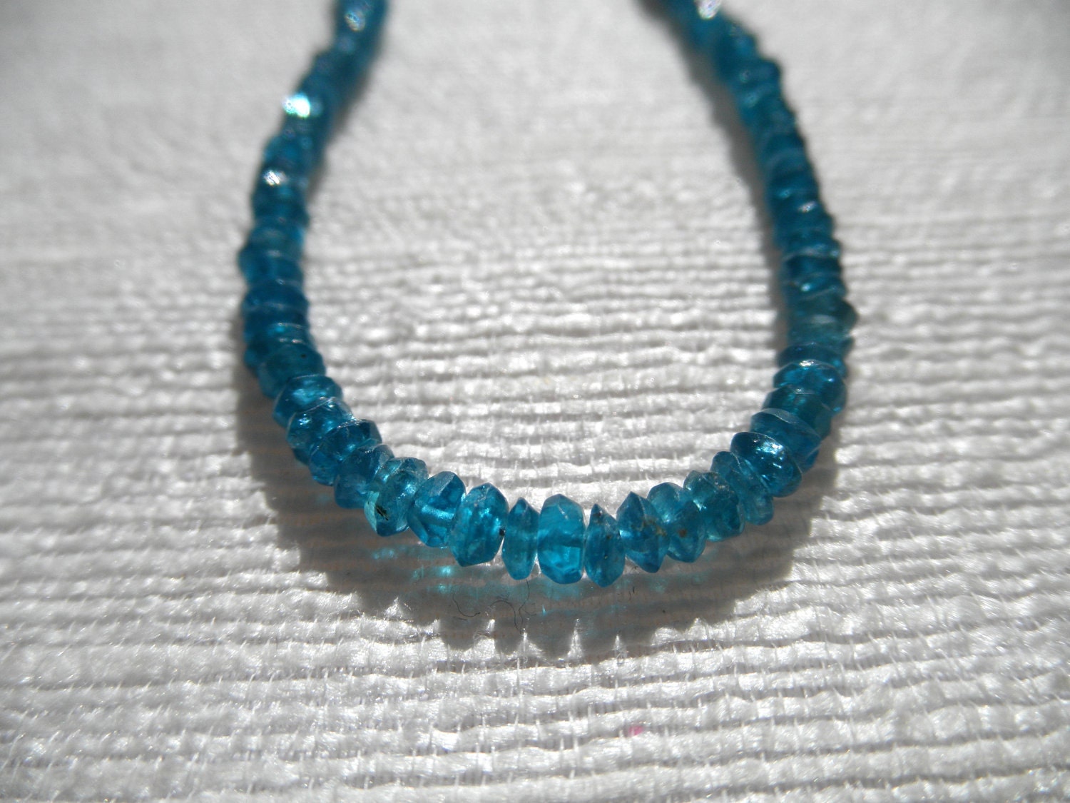 Apatite necklace- blue necklace - silver necklace - can be doubled up as a bracelet - H A L E Y