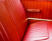 Red Interior - Fine Art Photo on 5x5 Bamboo Panel